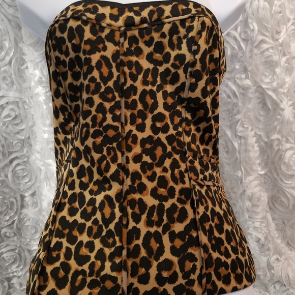White House Black Market Tops - Leopard sleeveless halter top